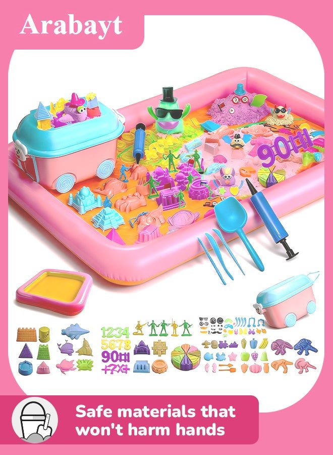 Arabayt Safe Educational Magic Sand Set for Kids, Non-Toxic BPA-Free, 121PCS Sensory Toy Ages 3–8 - Image 1